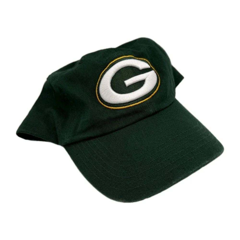 Green Bay Packers NFL Team Apparel Strapback Hat Green Gold Vintage Dad Cap